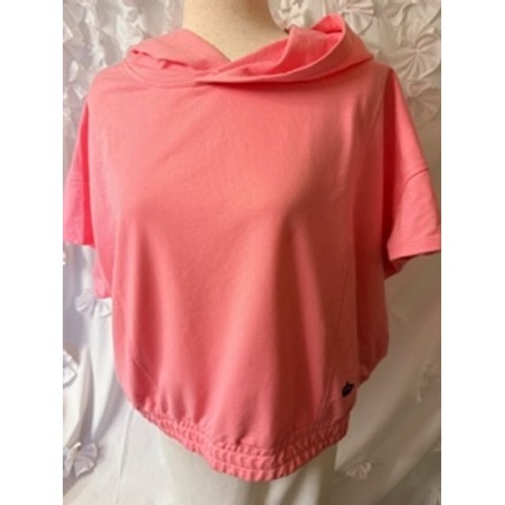 Juicy Couture Pink Hoodie Crop Top -‎ short sleeve  Y2K - 1X